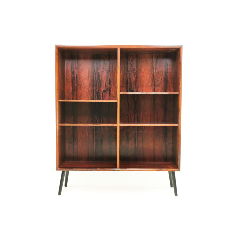 Vintage rosewood bookcase by Johannes Sorth for Bornholm Møbelfabrik, Danish 1960