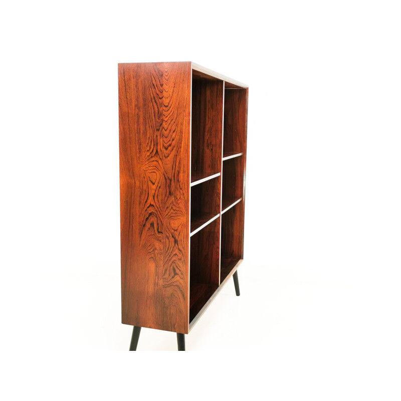 Vintage rosewood bookcase by Johannes Sorth for Bornholm Møbelfabrik, Danish 1960