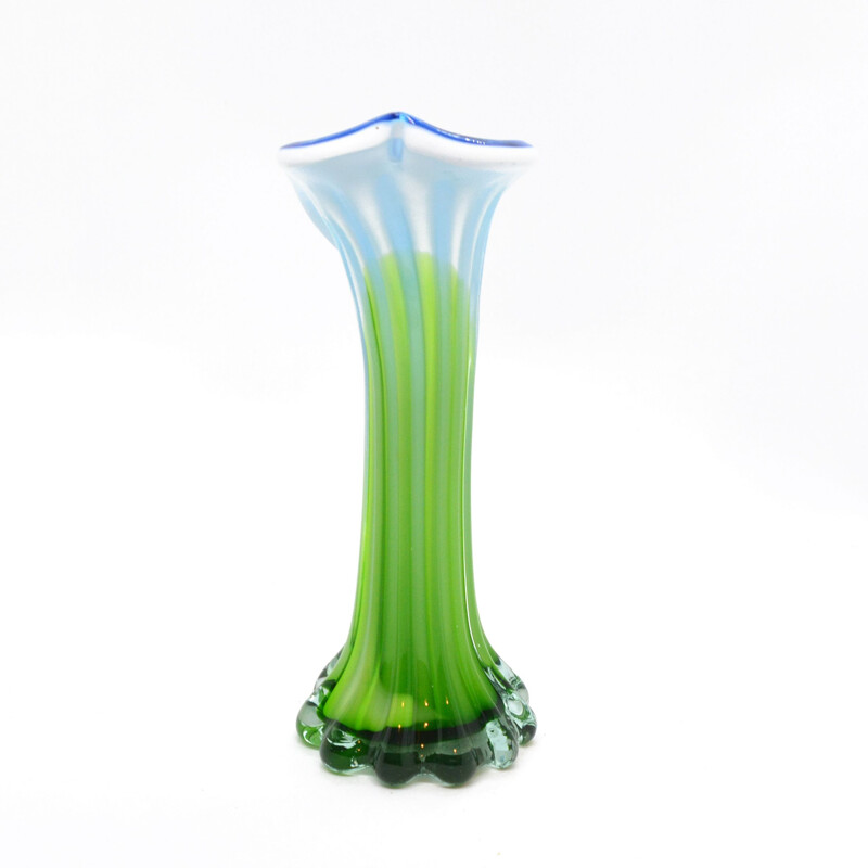 Vase vintage en verre Murano, Italie 1980