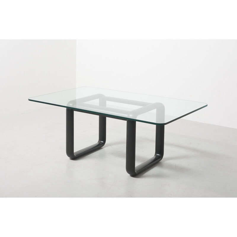 Vintage glass table by Burkhard Vogtherr for Rosenthal Studio-line, Germany 1970