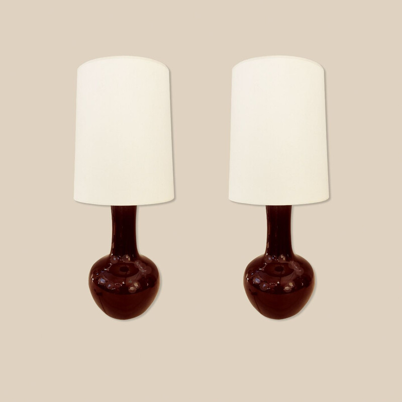 Pair of vintage lamps by Pol Chambost 1979