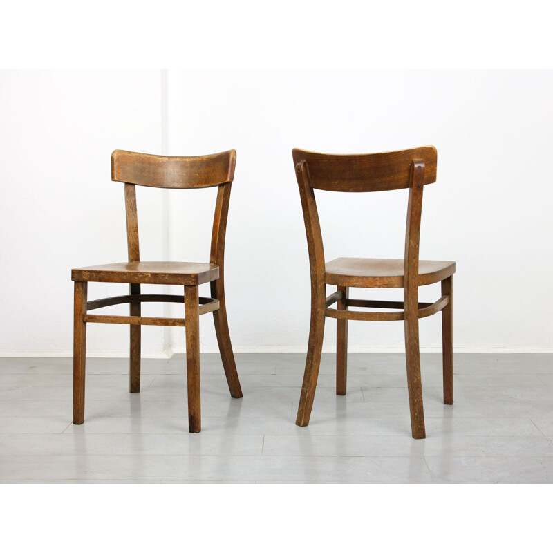 Par de cadeiras Thonet regulares vintage