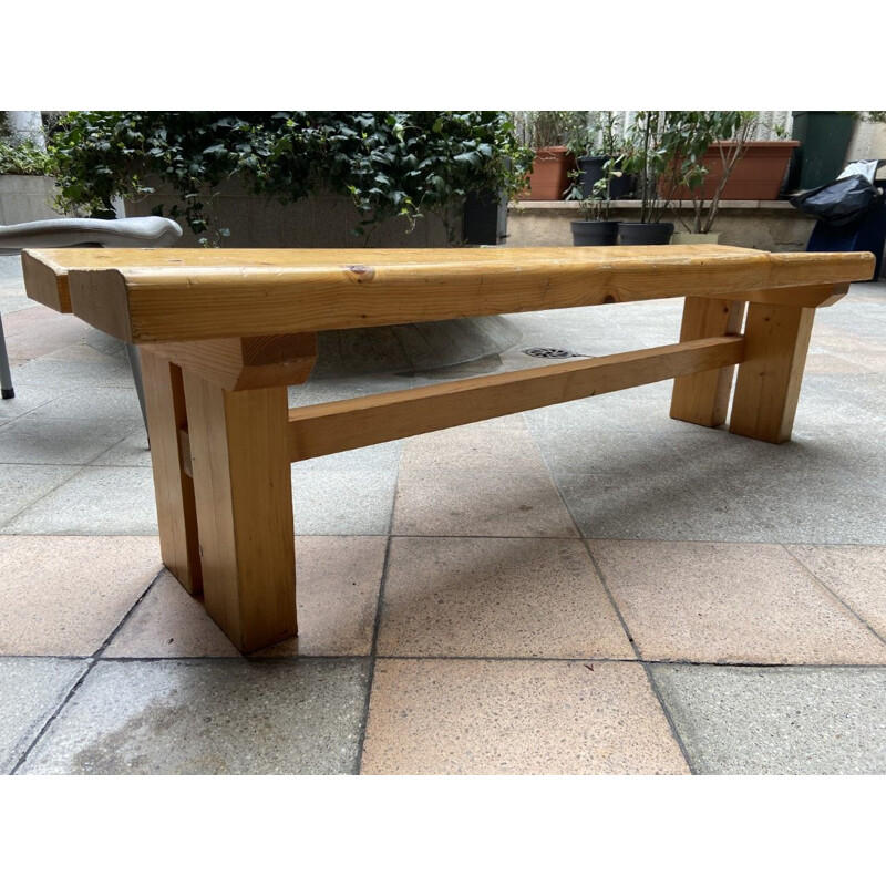 Vintage bench and backsplash by Charlotte Perriand 1800s