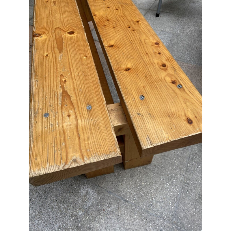 Vintage bench and backsplash by Charlotte Perriand 1800s