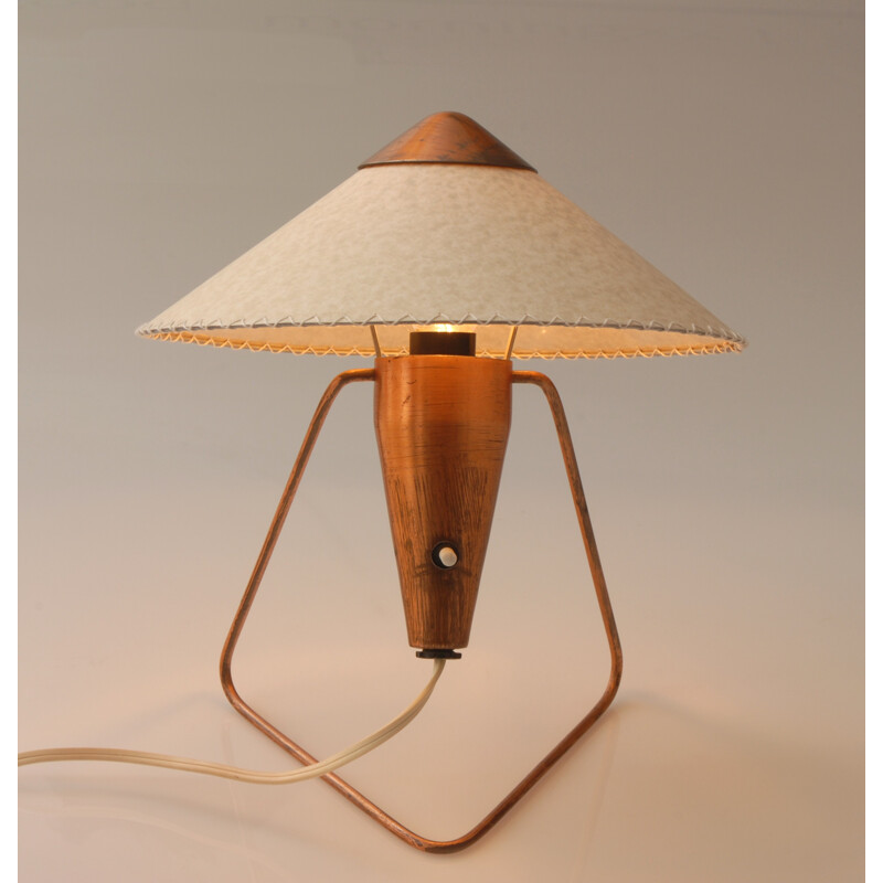 Paire de lampes de table vintage Okolo en parchemin, Helena FRANTOVÁ - 1950