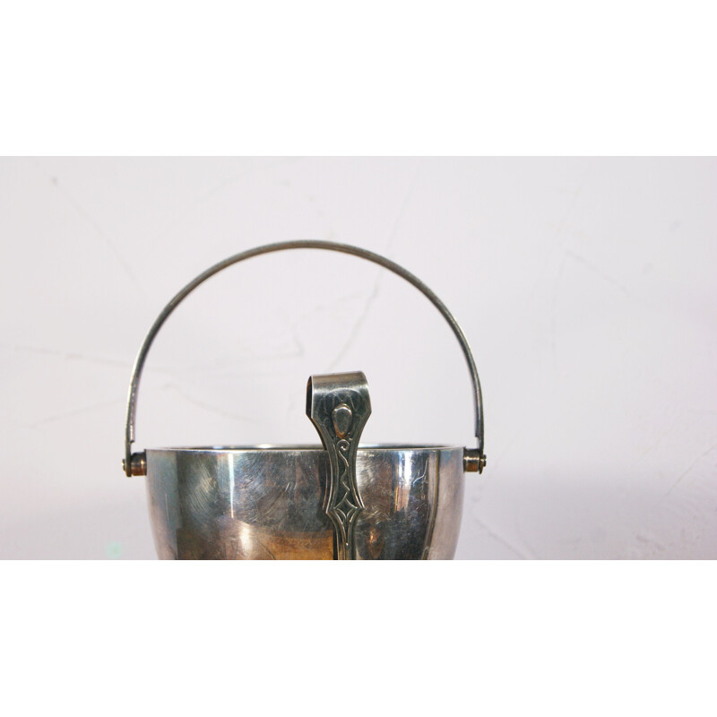 Vintage Modernist silver-plated ice bucket, 1930