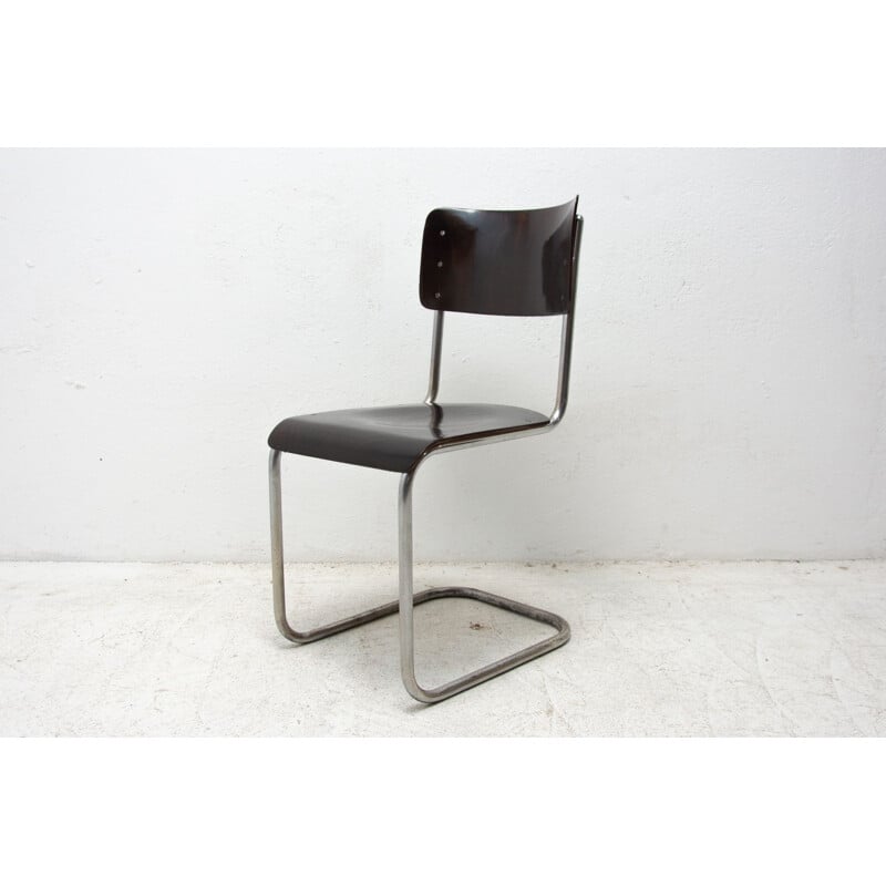 Vintage Bauhaus chair S43 by Mart Stam, Czechoslovakia  1930s