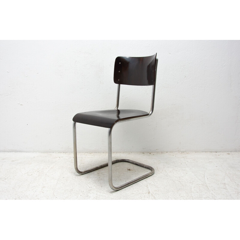 Vintage Bauhaus chair S43 by Mart Stam, Czechoslovakia  1930s