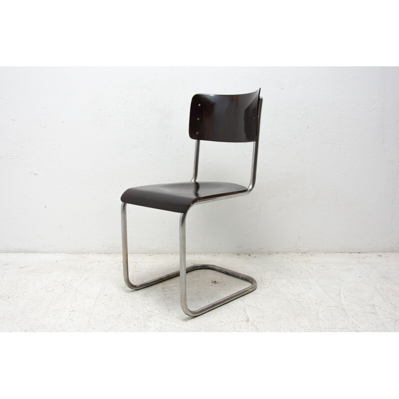 Silla vintage Bauhaus S43 de Mart Stam, Checoslovaquia 1930