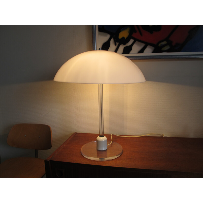 Harco Loor table lamp in lucite and steel - 1970s