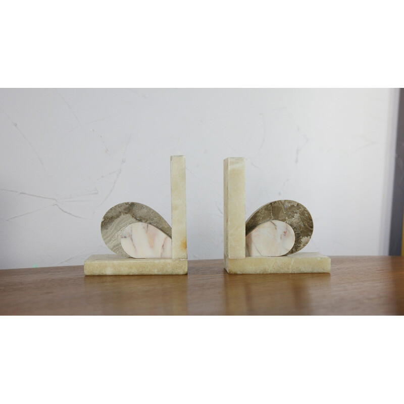 Pair of vinage Marble Bookends 1930s