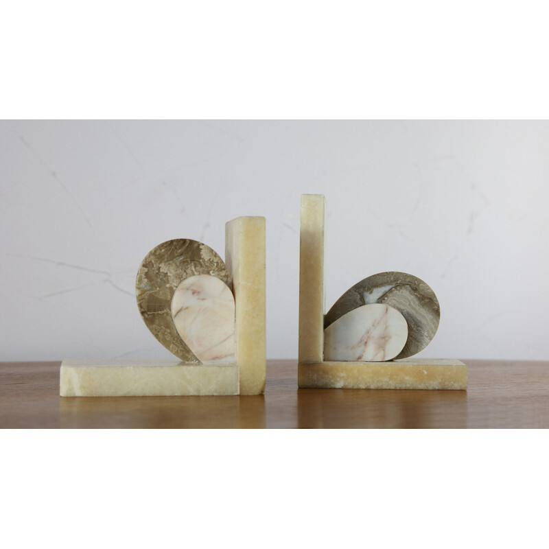 Pair of vinage Marble Bookends 1930s