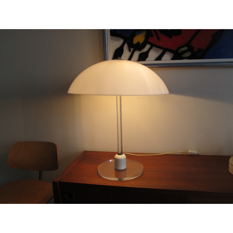 Harco Loor table lamp in lucite and steel - 1970s