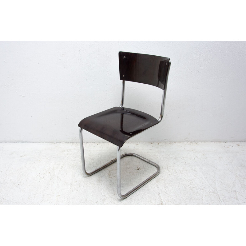 Vintage Bauhaus chair S43 by Mart Stam, Czechoslovakia 1930s