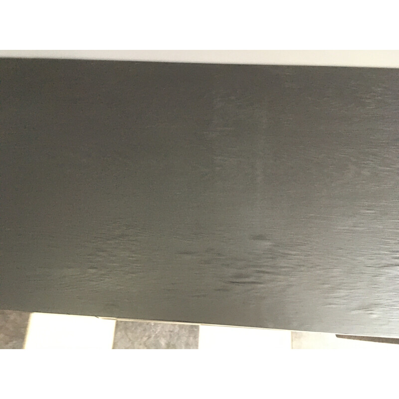 Commode vintage noir et gris 8 tiroirs sur pieds haipin par Jiri Jiroutek 1960