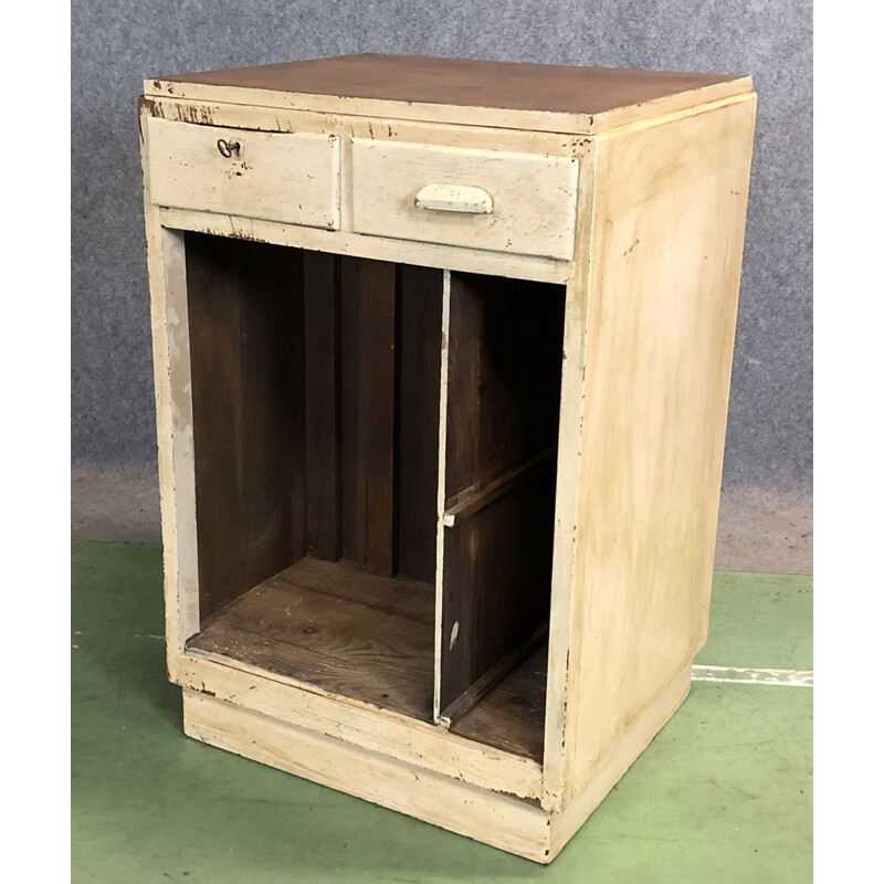 Vintage store counter with sliding doors 1930s