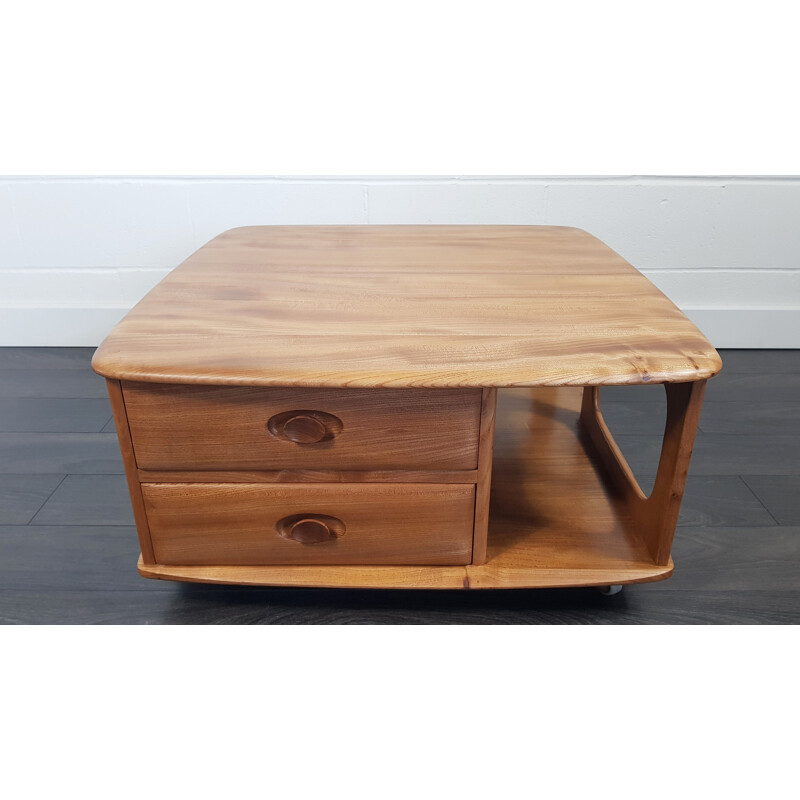 Vintage Ercol Pandora's Box Coffee Table 1980s