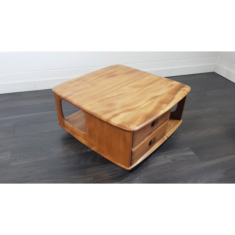 Vintage Ercol Pandora's Box Coffee Table 1980s