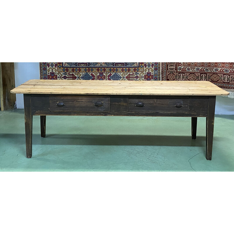 Large vintage industrial console table