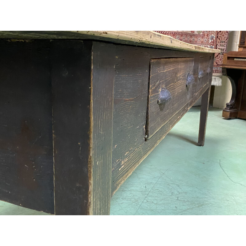 Large vintage industrial console table
