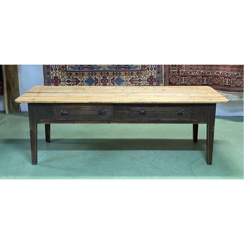 Large vintage industrial console table