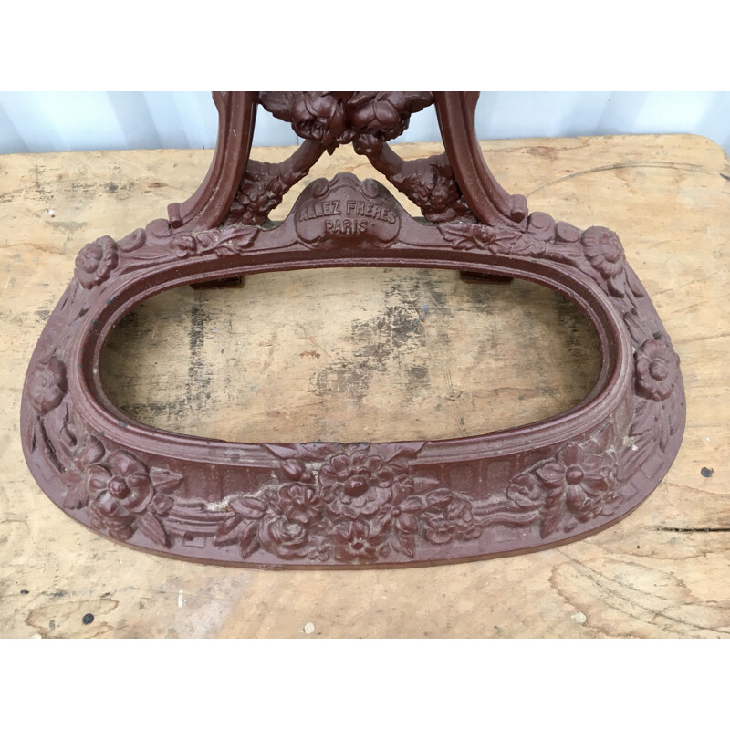 Vintage coat rack by Alfred Corneau Frères Charleville in cast iron