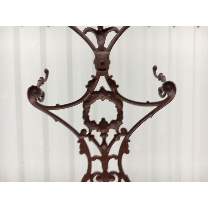 Vintage coat rack by Alfred Corneau Frères Charleville in cast iron