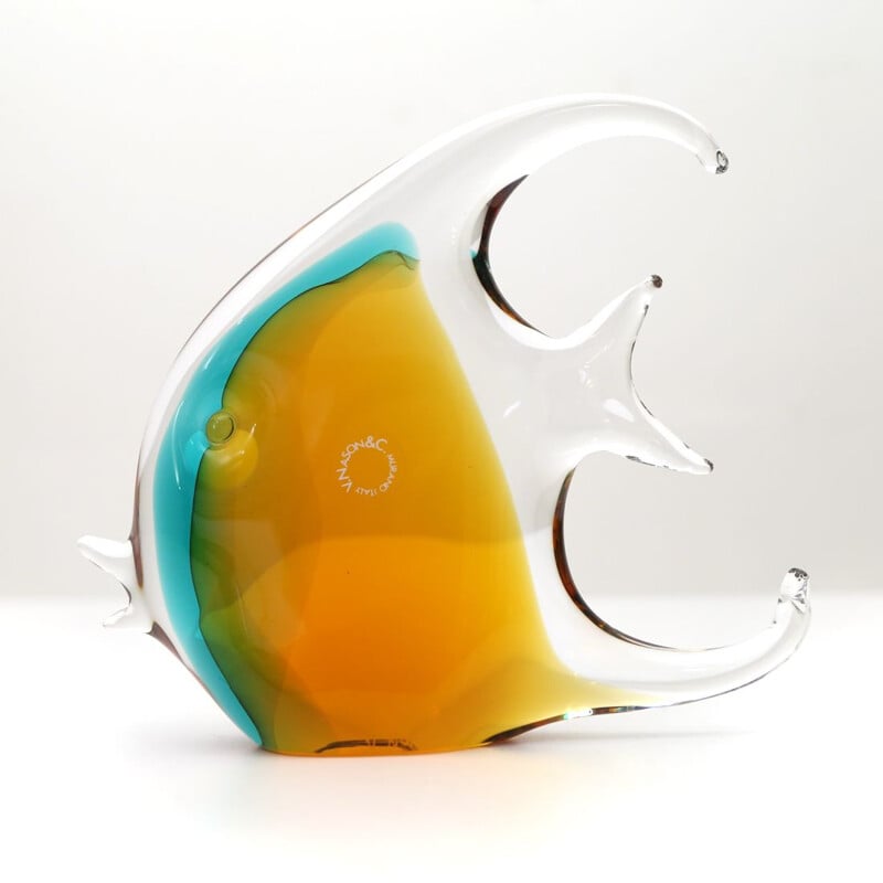 Vintage Fish in colored Murano glass by Vincenzo Nason 1960s