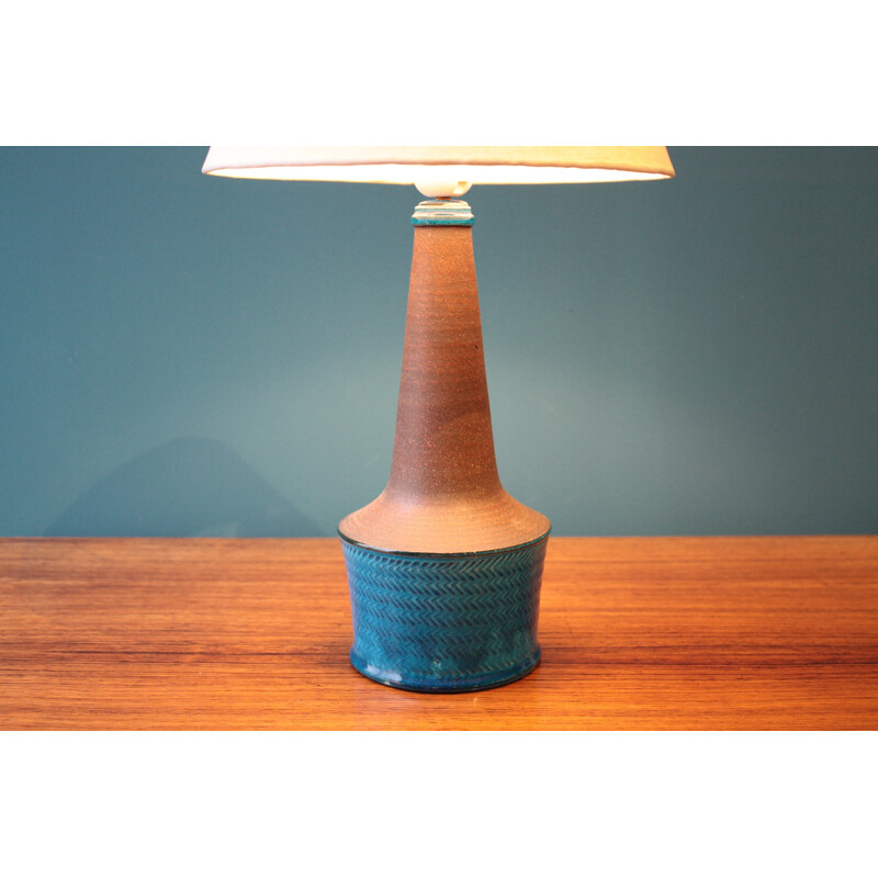 Scandinavian HAK Kähler table lamp in blue ceramic, Nils KÄHLER - 1960s