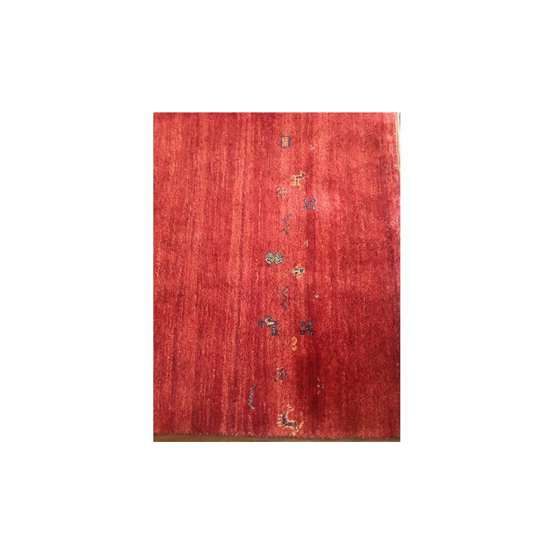 Vintage Gabbeh pure wool knotted rug