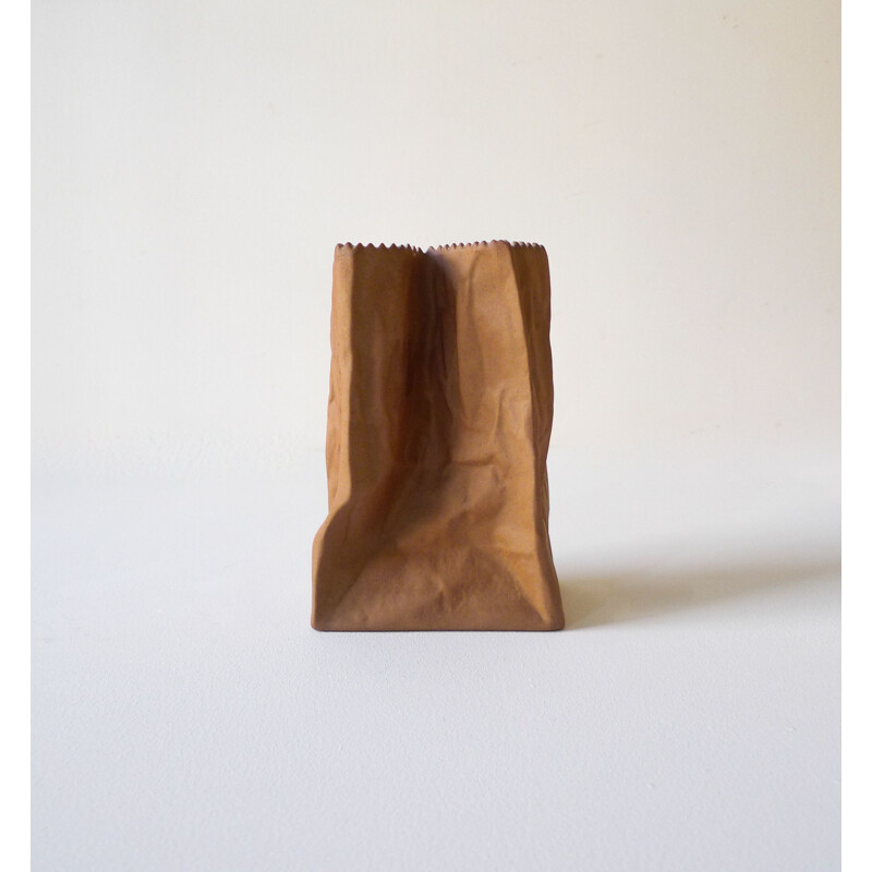 Vintage "Paper Bag" vase by Tapio Wirkkala, Pop Art, Finland 1977