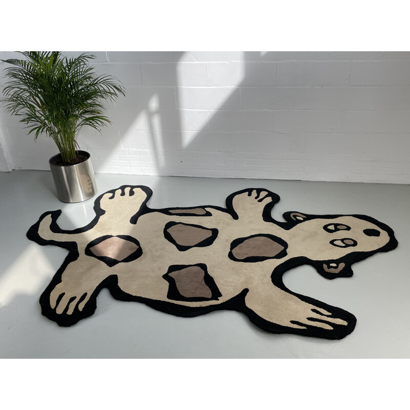 Vintage artistic rug "Who Shot Bruno" by Maarten Vrolijk 1990