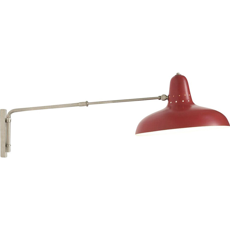 Vintage telescopic wall lamp by H. Fillekes for Artiforte, Netherlands 1950