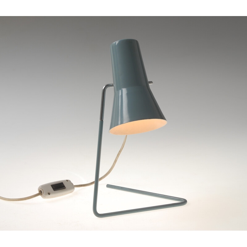 Lampe de table vintage Drupol en métal gris, Josef HURKA - 1950