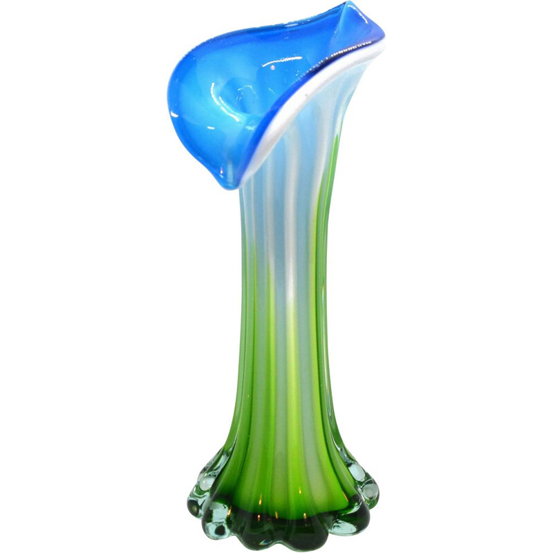 Vintage Murano glass vase, Italy 1980