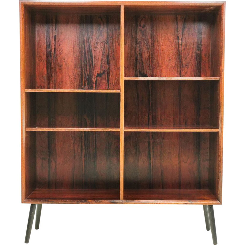 Vintage rosewood bookcase by Johannes Sorth for Bornholm Møbelfabrik, Danish 1960