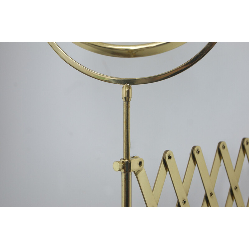 Vintage brass scissor mirror