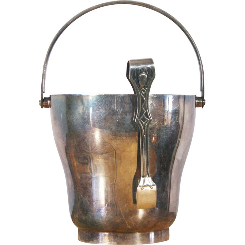 Vintage Modernist silver-plated ice bucket, 1930