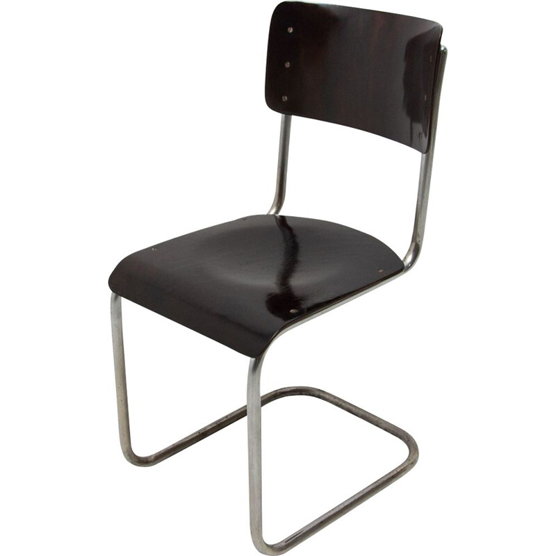 Silla vintage Bauhaus S43 de Mart Stam, Checoslovaquia 1930