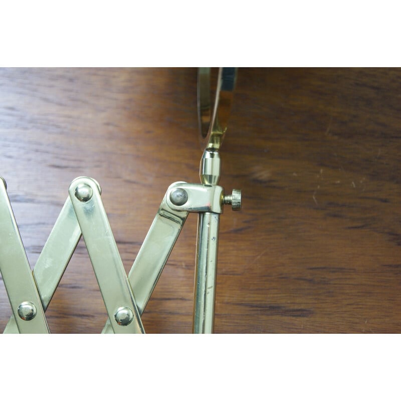 Vintage brass scissor mirror