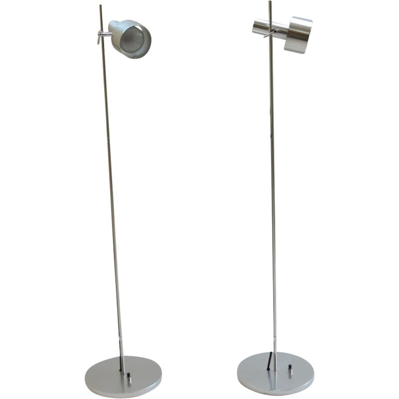 Vintage Aluminium Floor Spot Lamps by Peter Nelson & Architectural Lighting Ltd 1960s