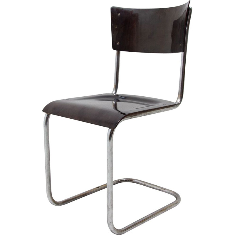 Vintage Bauhaus chair S43 by Mart Stam, Czechoslovakia 1930s