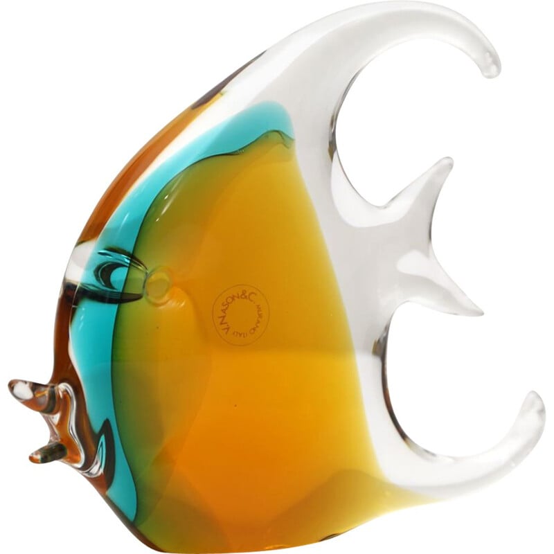 Vintage Fish in colored Murano glass by Vincenzo Nason 1960s