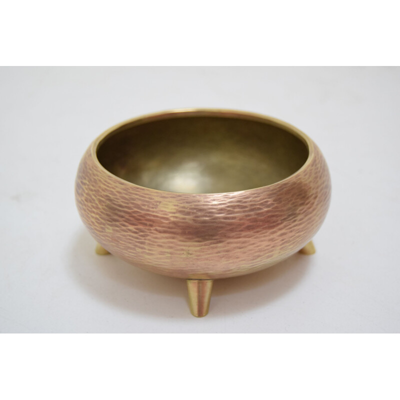 Vintage copper bowl, Czechoslovakia 1970