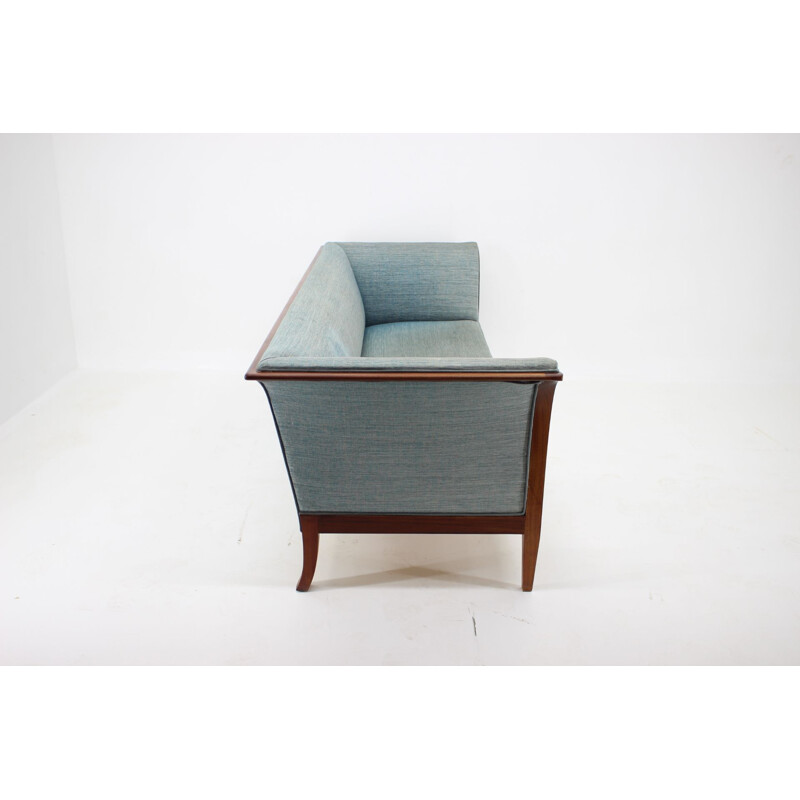 Vintage three-seater mahogany sofa by Frits Henningsen, Denmark 1940