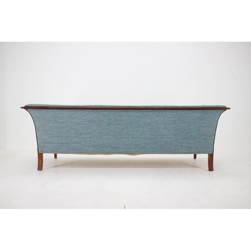 Vintage three-seater mahogany sofa by Frits Henningsen, Denmark 1940