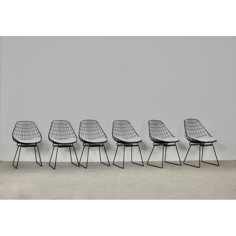 Vintage Chairs Wire SM05 by Cees Braakman & Adriaan Dekker for Pastoe 1958s