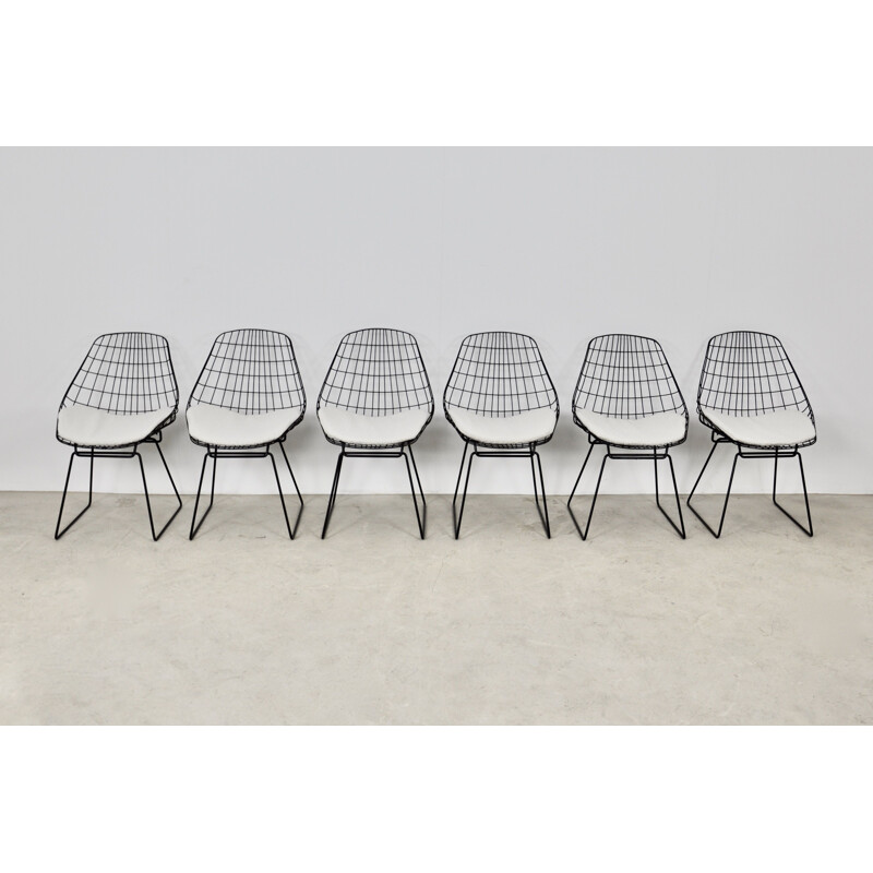 Vintage Chairs Wire SM05 by Cees Braakman & Adriaan Dekker for Pastoe 1958s