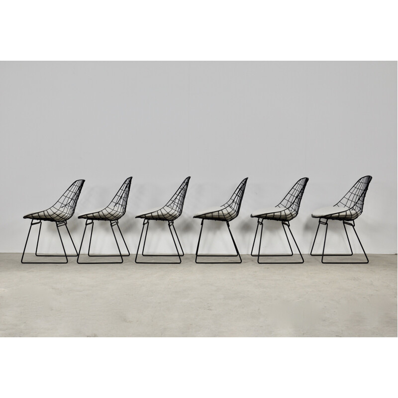 Vintage Chairs Wire SM05 by Cees Braakman & Adriaan Dekker for Pastoe 1958s