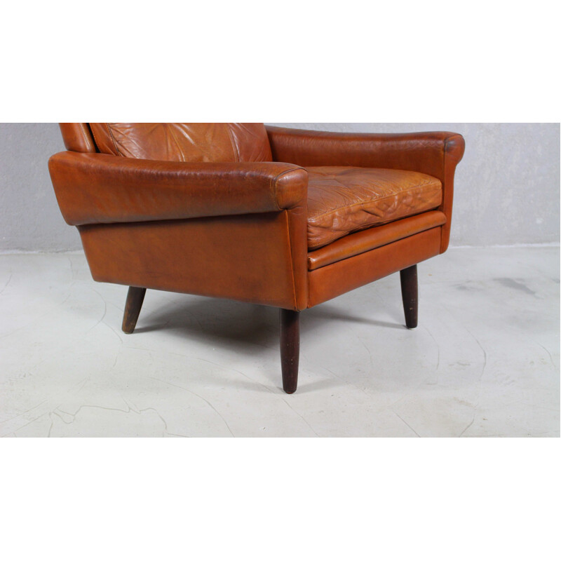 Fauteuil lounge vintage Wingback par Svend Skipper 1960